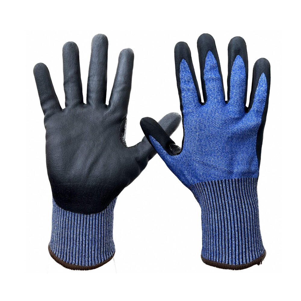 15MF-D//15G CUT-D Glove with Premium Nitrile Coated MicroFoam Grip on Palm & Fingers - Touchscreen