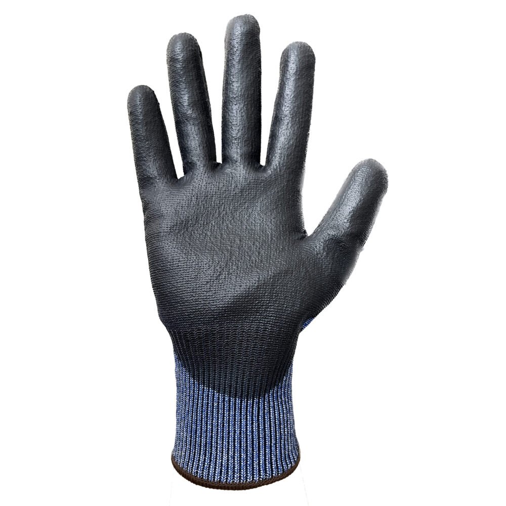 15PU-D//15G CUT-D Glove with Polyurethane Coated Flat Grip on Palm & Fingers-Touchscreen,ESD