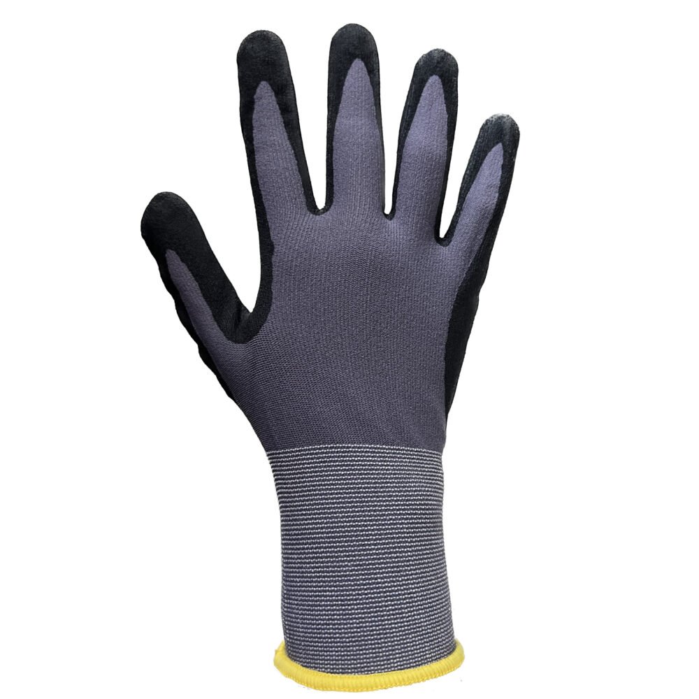 BF11-LITE// 15G Ultra Lightweight Nylon/Spandex Glove with Nitrile Coated MicroFoam Grip on Palm & Fingers - Touchscreen