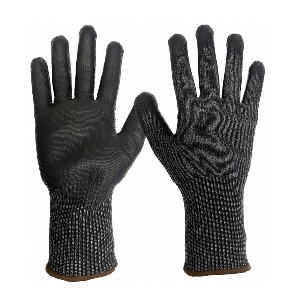 134 15PU-F//15G CUT-F Glove with Polyurethane Coated Flat Grip on Palm & Fingers-Touchscreen