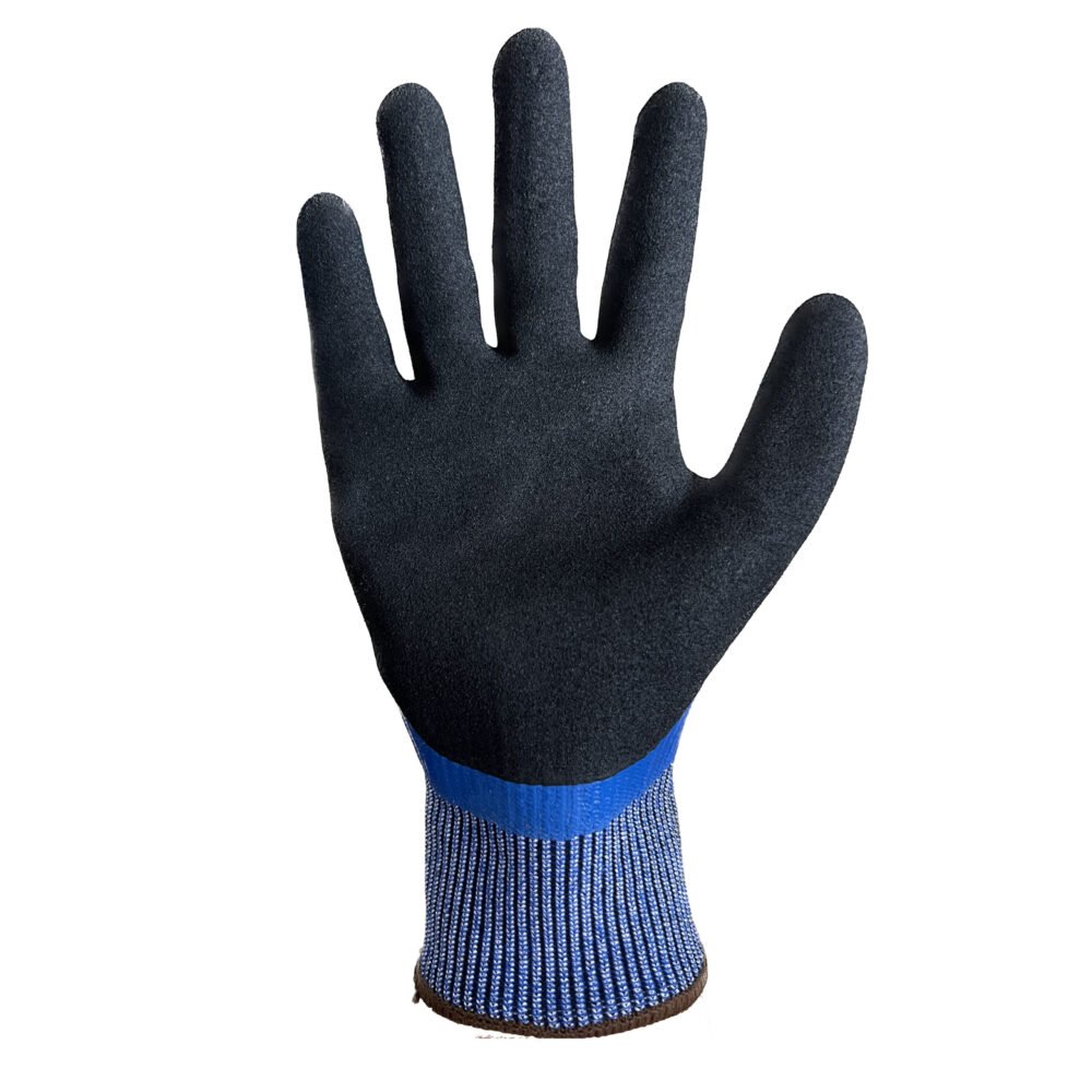 15NSF-D//15G CUT-D Glove with Double-Dipped Nitrile Coated Sandy Grip on Full Hand
