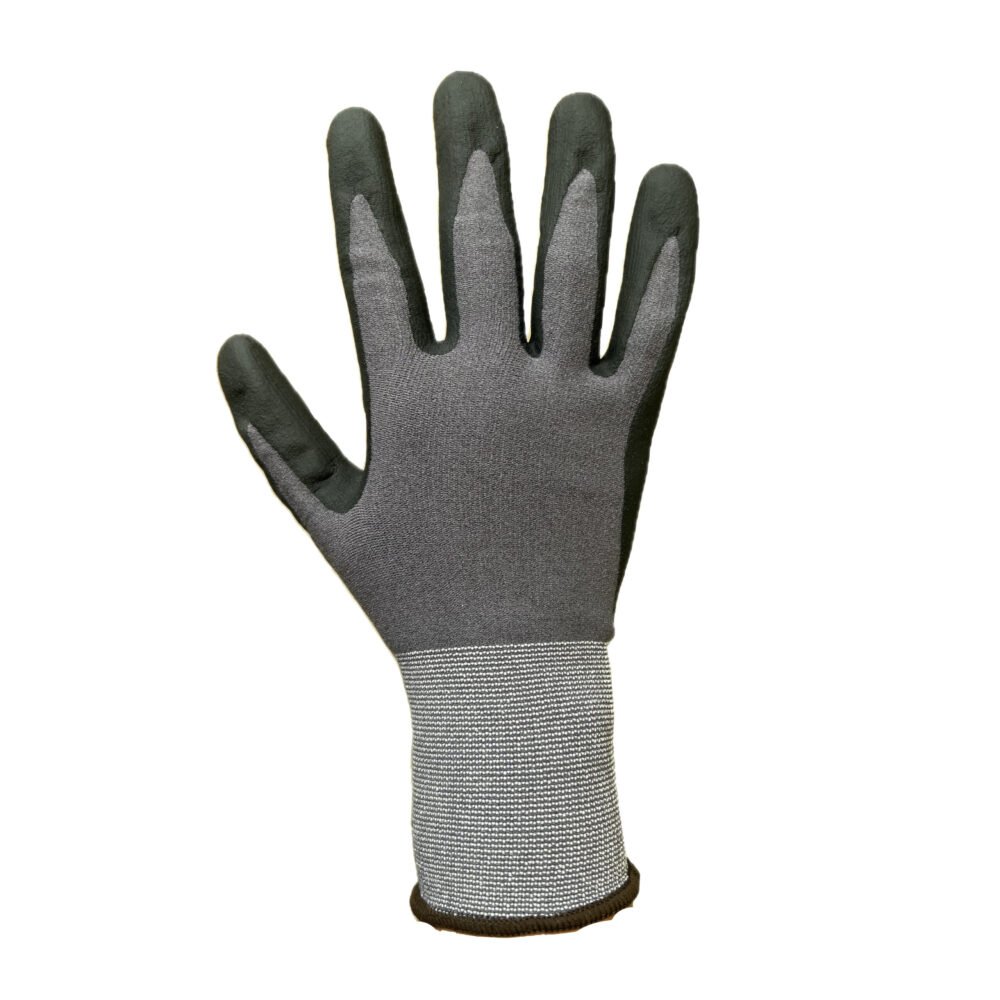 BF11-ESD//Anti-Static 15G Nylon/Spandex/Carbon Glove with Nitrile Coated MicroFoam Grip on Palm & Fingers - Touchscreen