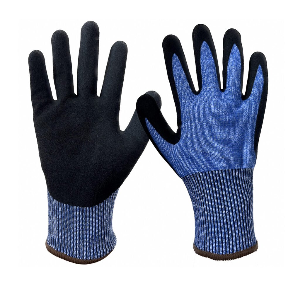 15NS-D//15G CUT-D Glove with Nitrile Coated Sandy Grip on Palm & Fingers