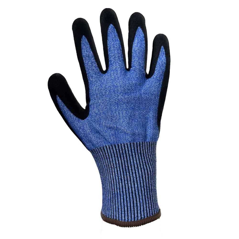 15NS-D//15G CUT-D Glove with Nitrile Coated Sandy Grip on Palm & Fingers