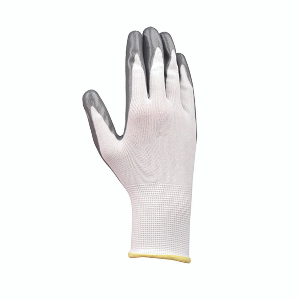 159 N51//13G Polyester Glove with Nitrile Coated Smooth Grip on Palm & Fingers
