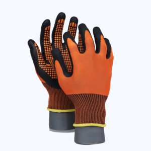 BF11-Dots//15G Nylon&Spandex Glove with Nitrile Coated MicroFoam Grip on Palm & Fingers - Micro Dot Palm