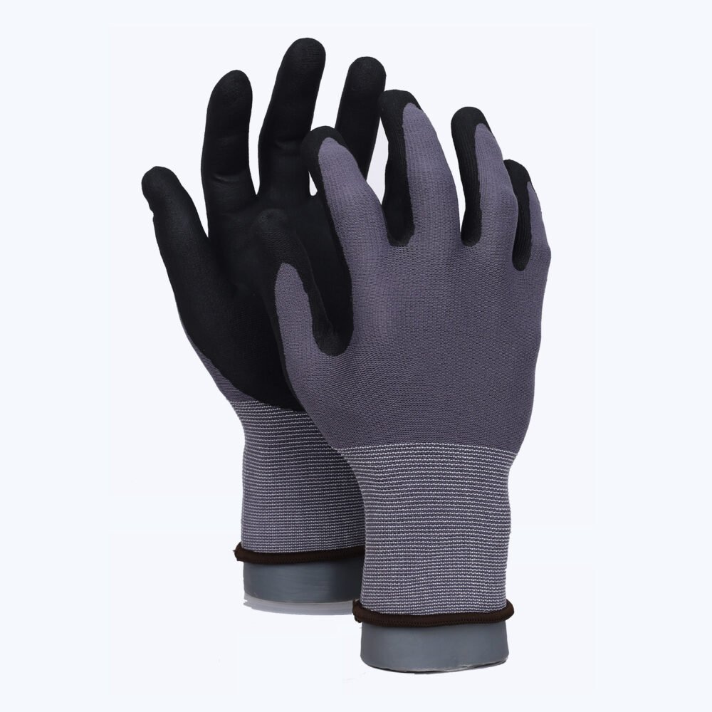 BF11-LITE// 15G Ultra Lightweight Nylon/Spandex Glove with Nitrile Coated MicroFoam Grip on Palm & Fingers - Touchscreen