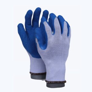 LK11 LK11-G/B//10G Polyester Glove with Latex Coated Crinkle Grip on Palm & Fingers