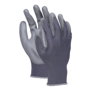 U51-GY//13G Polyester Glove with Polyurethane Coated Flat Grip on Palm & Fingers