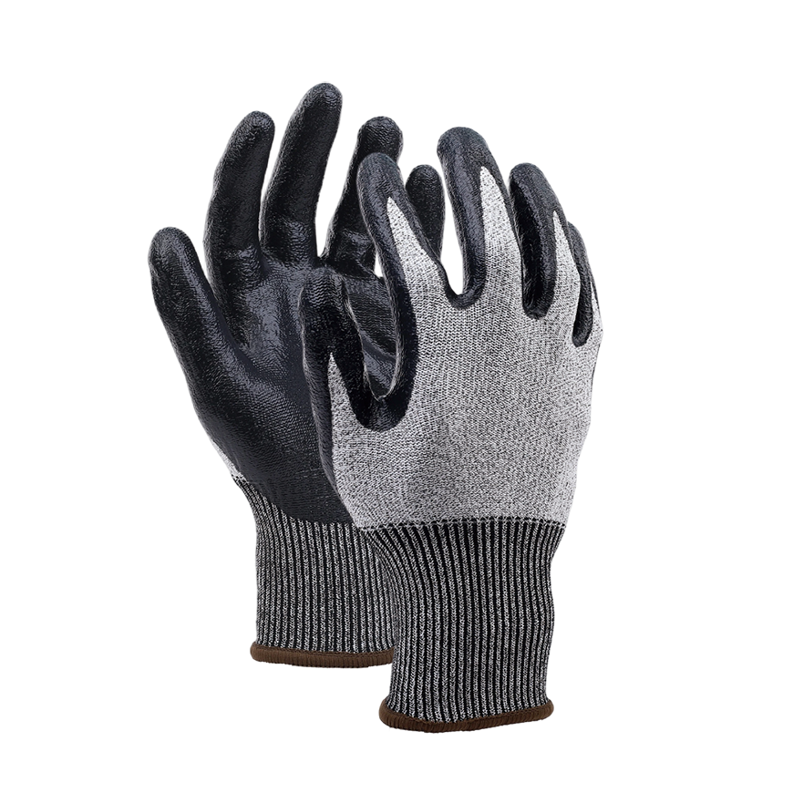 13N-C//13G CUT C Glove with Nitrile Coated Smooth Grip on Palm & Fingers