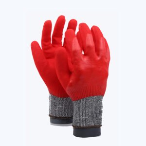 13NSF-D//13G CUT-D Glove with Double-Dipped Nitrile Coated Sandy Grip on Full Hand