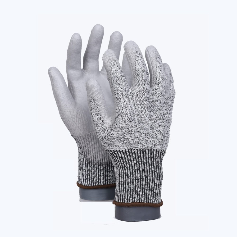 13PU-B//13G CUT-B with Polyurethane Coated Flat Grip on Palm & Fingers