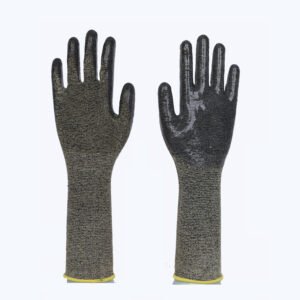 13SS-Kevlar//13G Kevlar Glove with Silicone Coated Smooth Grip on Palm & Fingers-Extended cuff