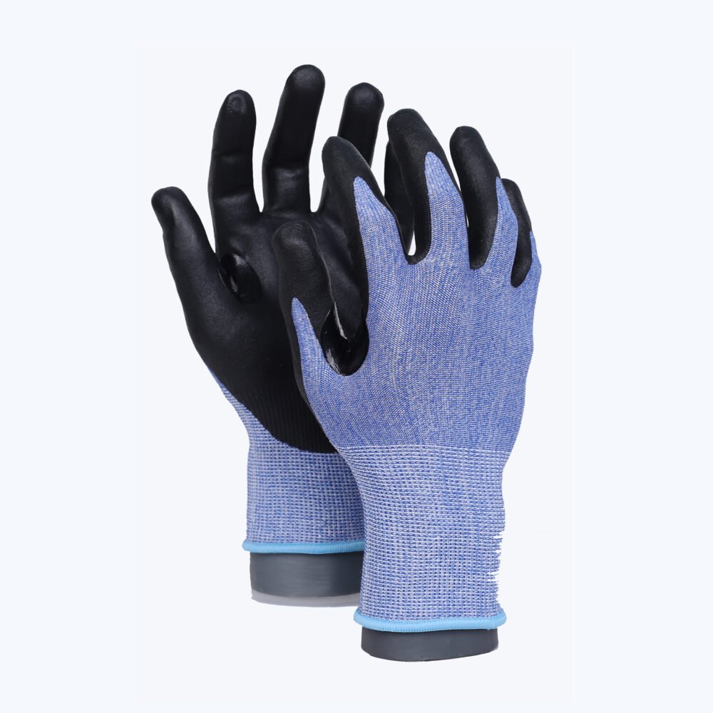 18MF-C//18G CUT-C Glove with Nitrile Coated MicroFoam Grip on Palm & Fingers