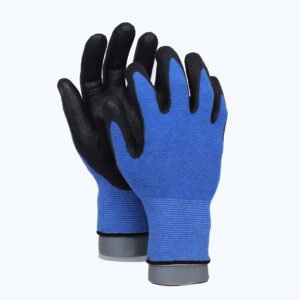 BF11-Fleece// 15G Fleece Polyester Glove with Nitrile Coated MicroFoam Grip on Palm & Fingers - Winter