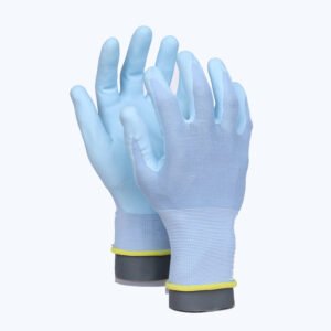 BF11-Food// 15G Nylon&Spandex Glove with Nitrile Coated MicroFoam Grip on Palm & Fingers - Food Contact