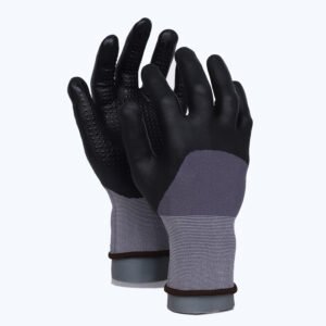 BF13-Dots// 15G Nylon&Spandex Glove with Nitrile Coated MicroFoam Grip on Palm, Fingers & Knuckles – with Dots on palm