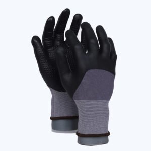 BF13-Dots// 15G Nylon&Spandex Glove with Nitrile Coated MicroFoam Grip on Palm, Fingers & Knuckles – with Dots on palm
