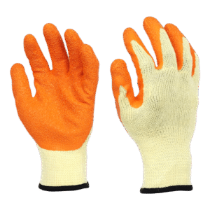 IMG_4749 LK11-Y/G//10G Polyester Glove with Latex Coated Crinkle Grip on Palm & Fingers