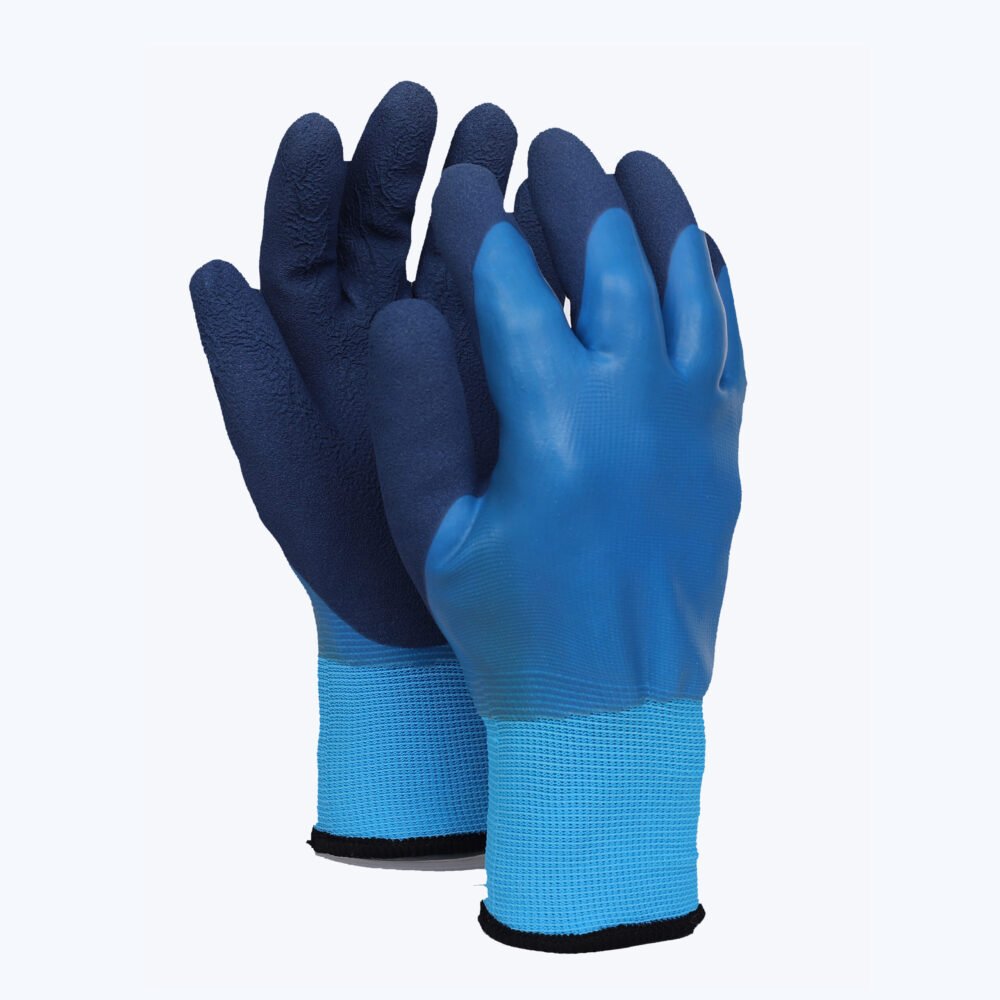LF54-Winter//13G Polyester +7G Acrylic Glove with Double Dipped Latex Foam Grip on Full Hand