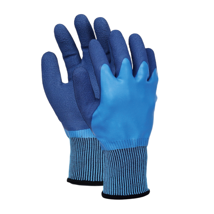 LF54//13G Polyester Glove with Double Dipped Latex Foam Grip on Full Hand