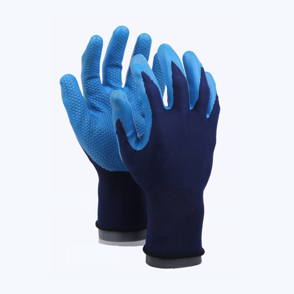 LE51// 13G Polyester Glove with Latex Coated Embossed Grip on Palm&Fingers