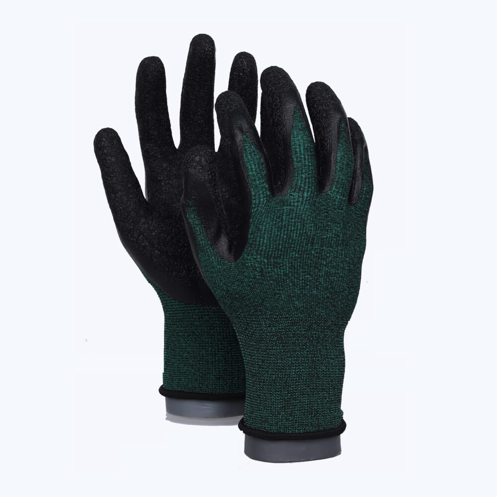 LK51-FLEX // 13G Polyester&Spandex Glove with Latex Coated Crinkle Grip on Palm&Fingers