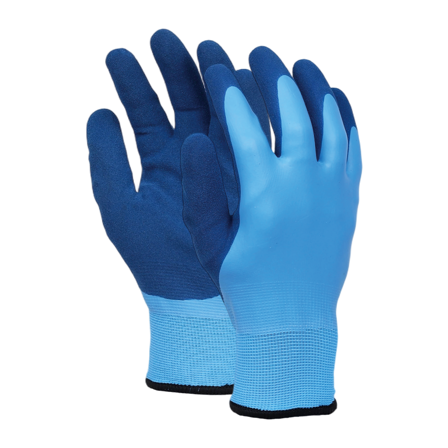 LS54-Winter//13G Polyester+7G Acrylic lining Glove with Double Dipped Latex Sandy Grip