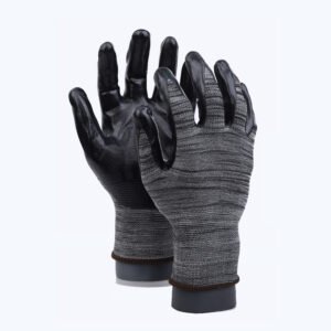 N51-GM/B //13G Polyester Glove with Nitrile Coated Smooth Grip on Palm & Fingers