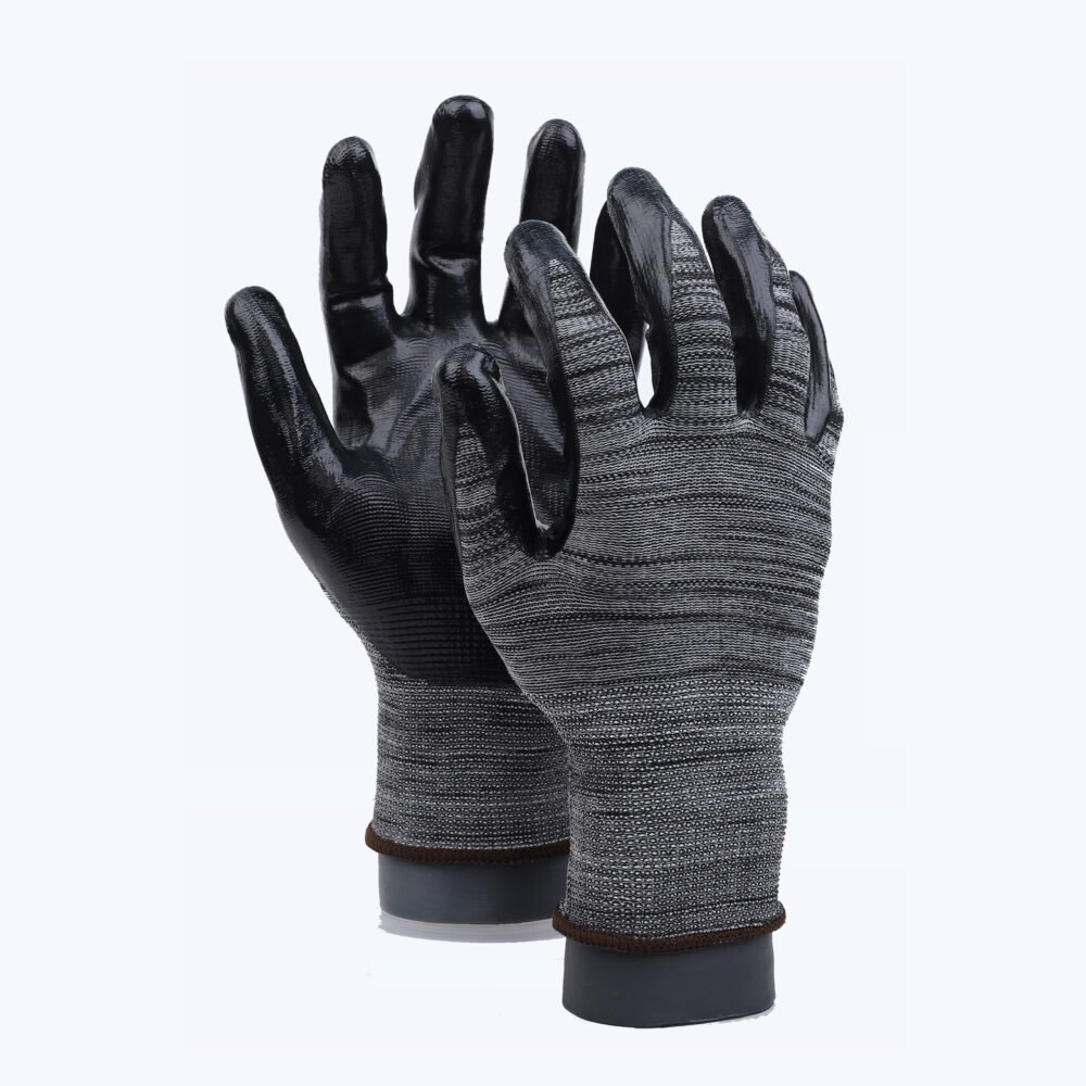 N51-GM N51-GM/B //13G Polyester Glove with Nitrile Coated Smooth Grip on Palm & Fingers