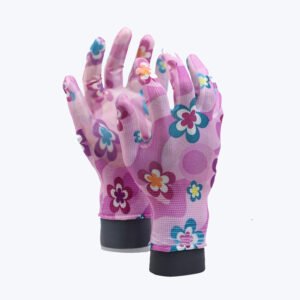 N51-FL //13G Polyester Glove with Nitrile Coated Smooth Grip on Palm & Fingers