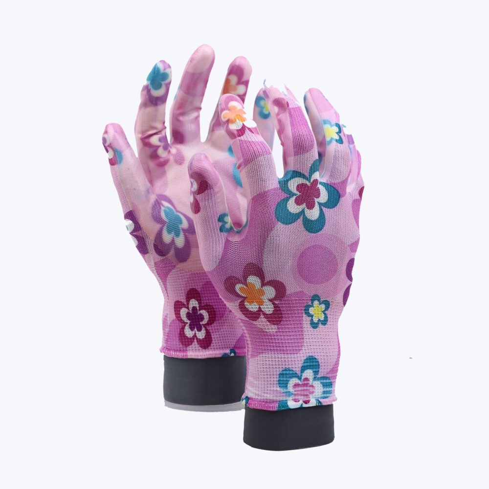 N51-Garden N51-FL //13G Polyester Glove with Nitrile Coated Smooth Grip on Palm & Fingers