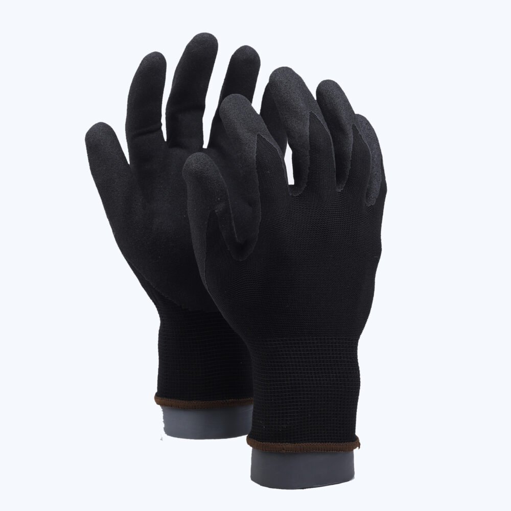 NS51-Winter//13G Polyester + 7G Acrylic lining Glove with Nitrile Coated Sandy Grip on Palm & Fingers