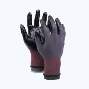 N61//13G Nylon Glove with Nitrile Coated Smooth Grip on Palm & Fingers