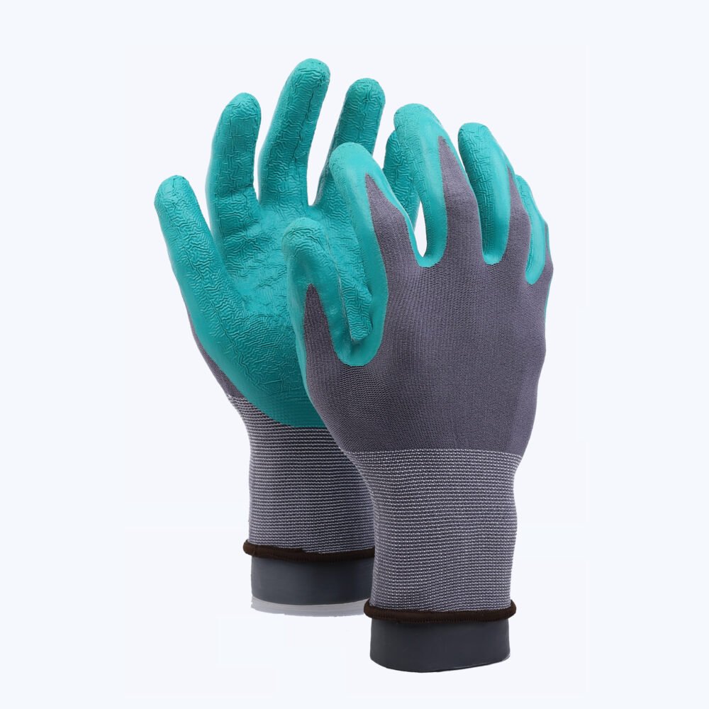 NK61//15G Nylon&Spandex Glove with Nitrile Coated Crinkle Grip on Palm & Fingers