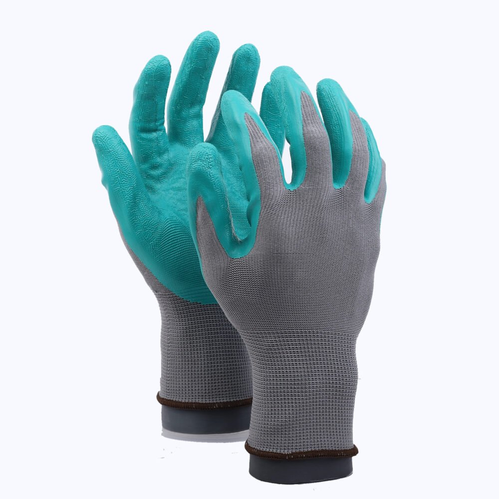 NK51//13G Polyester Glove with Nitrile Coated Crinkle Grip on Palm & Fingers