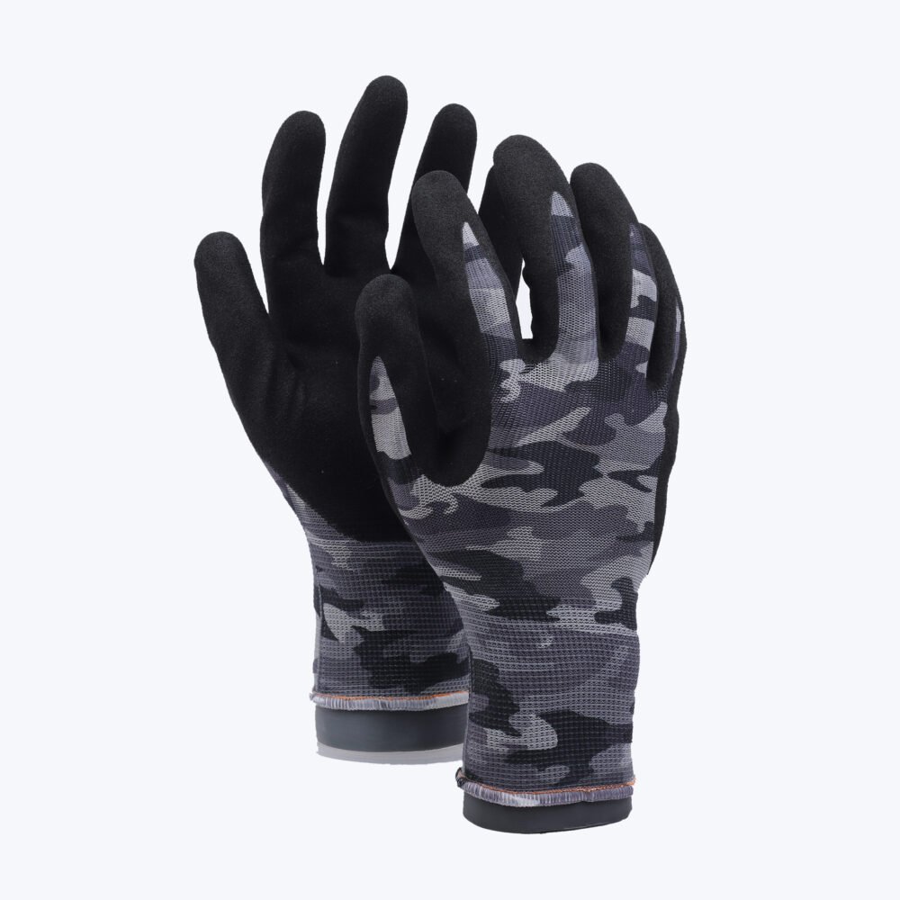 NS51-FL NS51-FL//13G Polyester Glove with Nitrile Coated Sandy Grip on Palm & Fingers